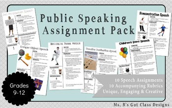 Preview of Public Speaking Assignment Pack