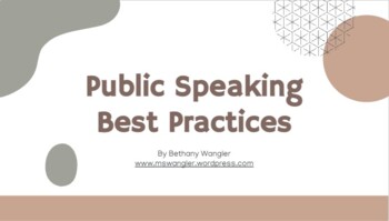 Preview of Public Speaking Best Practices Slides