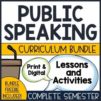 Preview of Public Speaking Unit | Speech Curriculum | Lessons & Activities