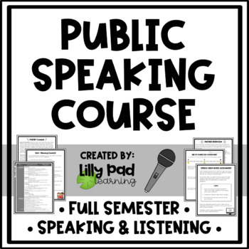 Preview of Public Speaking FULL SEMESTER SPEECH COURSE CURRICULUM