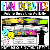 Public Speaking - Fun Debate Topics / Sentence Starters Team Building Activity
