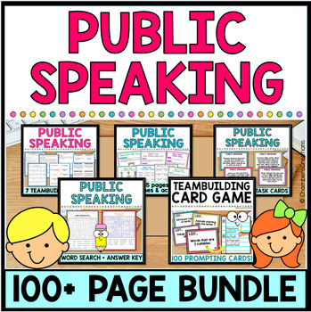Preview of Public Speaking Bundle Games and Activities for Team Building Speech Debate
