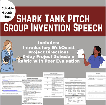 Preview of Public Speaking Group Project Final: Invention Shark Tank Presentation