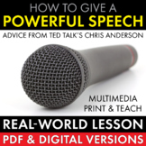 Public Speaking, How to Give a Powerful Speech, PDF & Google Drive, CCSS