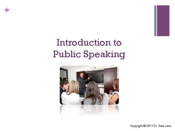 Preview of Public Speaking Introduction