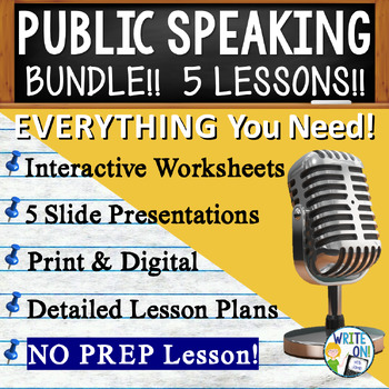 Preview of Public Speaking Introduction, Speech and Debate Unit - Bundle! - 5 Lessons!!!