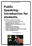 Public Speaking-Introduction for students