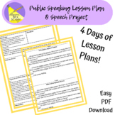 Public Speaking Lesson Plans and Speech Project