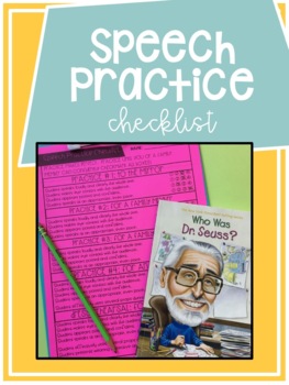 Preview of Public Speaking Practice Checklist