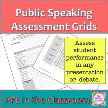 Preview of Public Speaking Self, Peer and Teacher Assessment Sheets - PRINT AND GO!