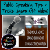 Public Speaking Tips and Tricks Jigsaw (44-slide presentation on how to present)