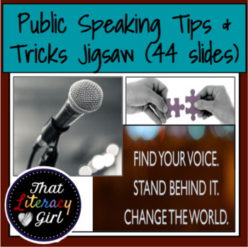 Preview of Public Speaking Tips and Tricks Jigsaw (44-slide presentation on how to present)