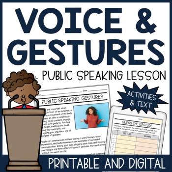 Preview of Voice & Gestures | Public Speaking Lesson | Oral Presentation Skills