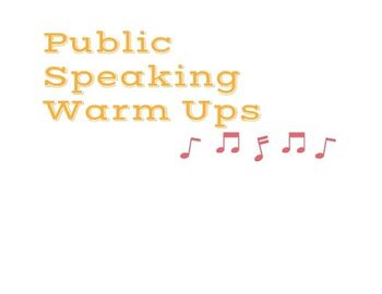 Preview of Public Speaking Warm Ups
