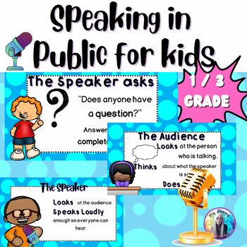 Preview of Public Speaking  - for Young Kids- Writing Topics- Warm up - Activity Book