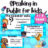 Public Speaking  - for Young Kids- Writing Topics- Warm up