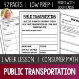 Public Transportation Lesson Unit Consumer Math Life Skill