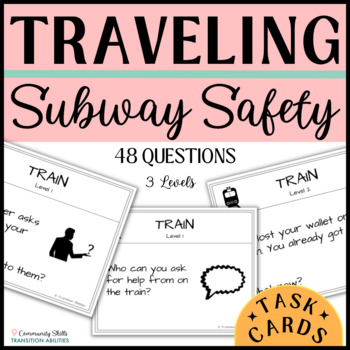 Preview of Public Transportation Problem Solving TASK CARDS | TRAIN Community Safety