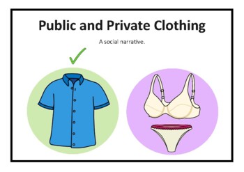 Preview of Public and Private Clothes / Clothing Social Narrative Story