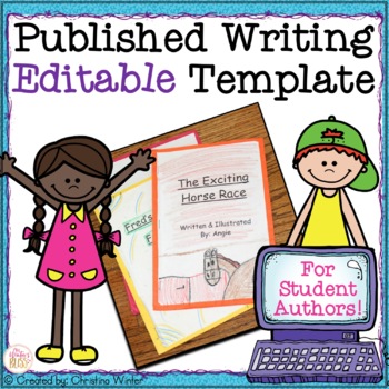 Preview of Published Writing **Editable** Template