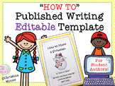 How to Books Published Writing **Editable** Template