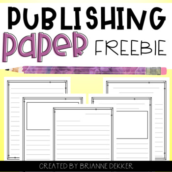 Preview of Publishing Paper FREEBIE