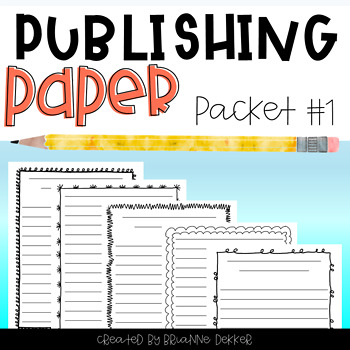 Preview of Publishing Paper Packet