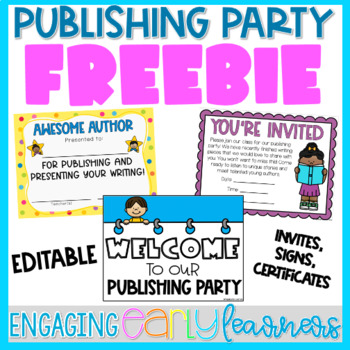 Preview of Publishing Party Materials | Completely Editable FREEBIE