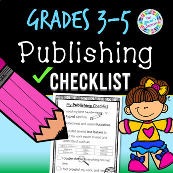 Preview of Publishing Writing Checklist - 3rd grade, 4th grade, 5th grade - PDF and digital