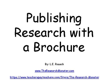 Preview of Publishing with a Brochure