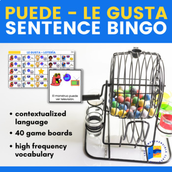 Preview of Puede Le gusta LOTERIA/BINGO in Spanish with sentences 