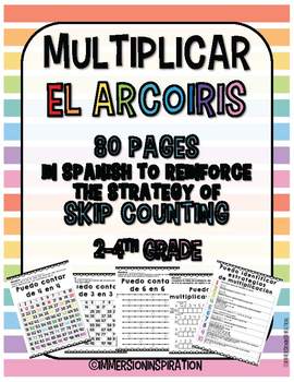 Preview of Multiplicar El Arcoiris: Contar Saltando Para Multiplicar