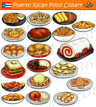 Preview of Puerto Rican Food Clipart
