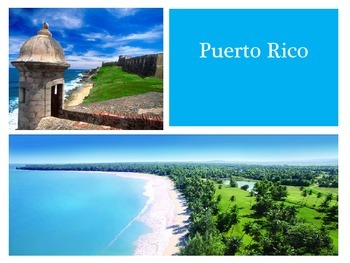 Preview of Puerto Rico slideshow  in PDF format + two activities