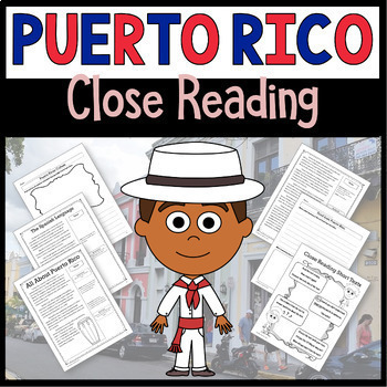 Preview of Puerto Rico Close Reading Comprehension Passages and Country Study
