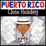 Puerto Rico Close Reading Comprehension Passages and Count