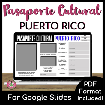 Preview of Puerto Rico Country Study and Research | Pasaporte Cultural  | PRINT + DIGITAL