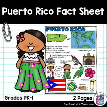Preview of Puerto Rico Fact Sheet for Early Readers