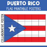 Puerto Rico Flag Collaborative Coloring Art Poster Bulleti