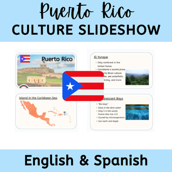 Preview of Puerto Rico Google Slides Cultural Presentation (English and Spanish)