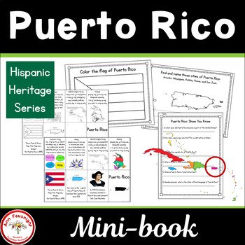 Preview of Puerto Rico Mini Book | Hispanic Heritage Series