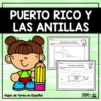 Preview of Puerto Rico y las Antillas - Spanish Worksheets