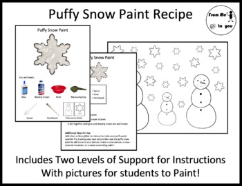 Puffy Paint: Art Project Test Results of Two Recipes