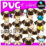 Pug At School Clip Art Set {Educlips Clipart}