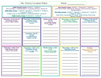 Preview of Pull-Out Lesson Plan Template- Editable