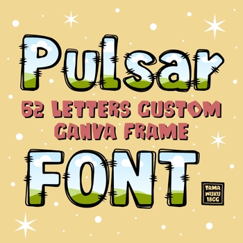 Preview of Pulsar Font Custom Canva Frames