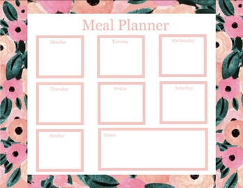 Preview of Pump Fitness Gym Dramatic Play Pretend (meal planner)