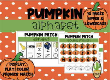 Pumpkin ABCs - Alphabet cards, Pumpkin letters, and more! | TpT