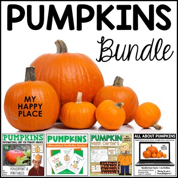 Preview of Pumpkin Activities Bundle - Print and Digital