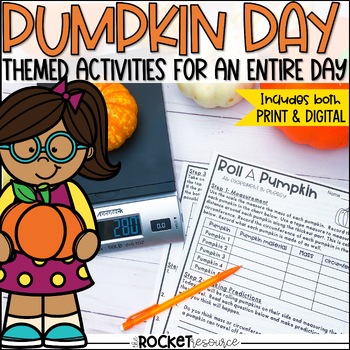 Preview of Pumpkin Activities for a Theme Day | Pumpkin Science | Pumpkin Math & Reading